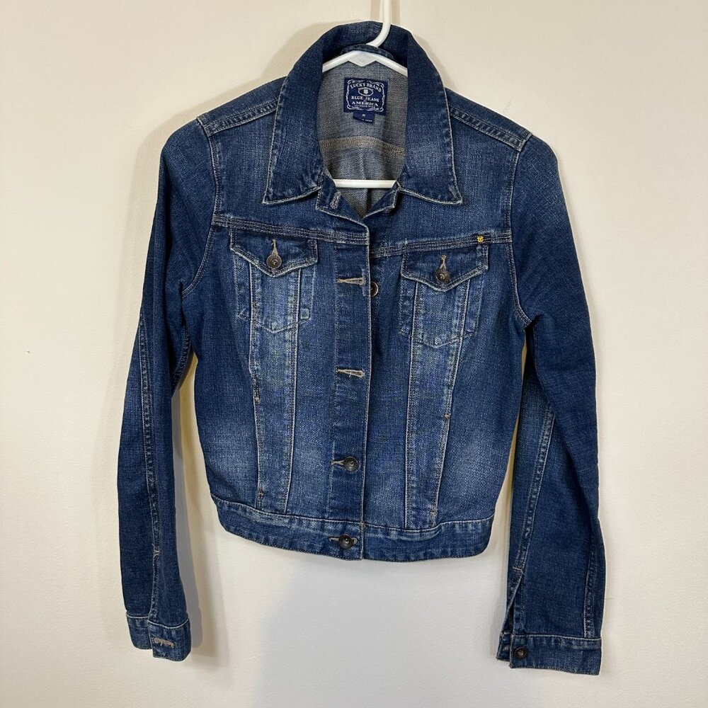 Lucky Brand Jean Jacket Girls Size M EUC